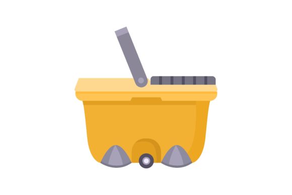Cleaning Flat Vector Illustration: House and Tools