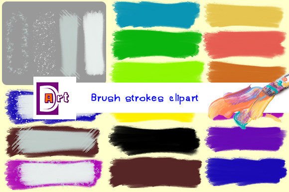 Elevating Digital Design with High-Resolution Brush Strokes Clipart