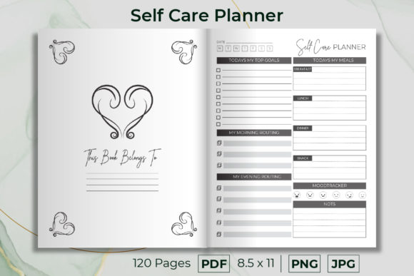 Elevating Wellness Publishing with Self Care Planner KDP Interior V11