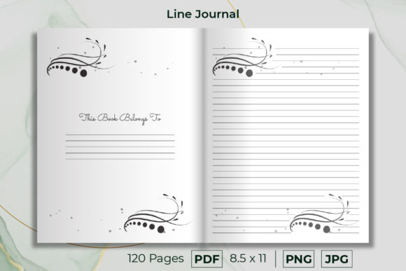 Heart Theme Lined Journal Notebook V7