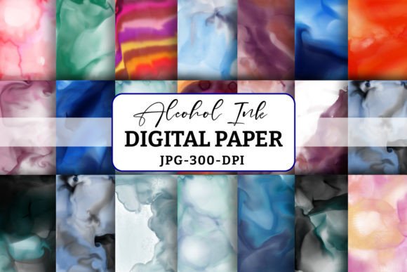 Luxury Alcohol Ink Digital Paper