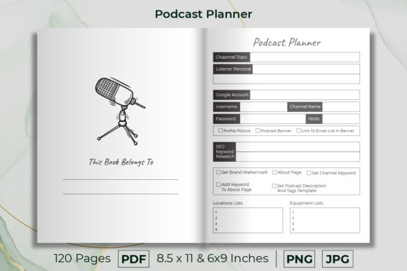 Mastering Audio Content Organization with the Podcast Planner KDP Interior V1