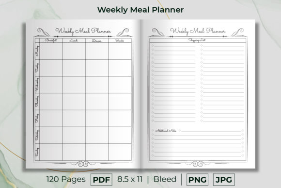 Meal Planner KDP Interior V5: A Complete Workflow for Digital and Print Publishing