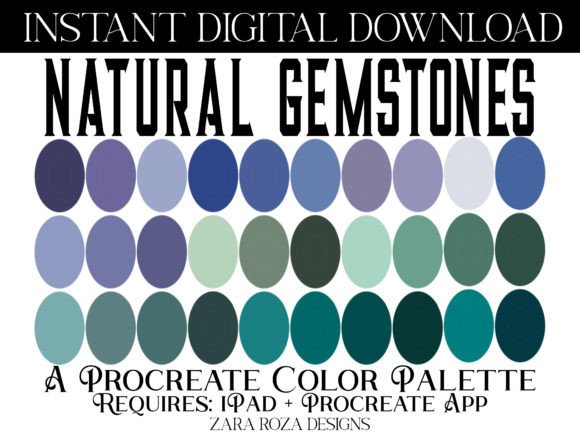 Natural Gemstones Procreate Palette: A Practical Review for Digital Artists