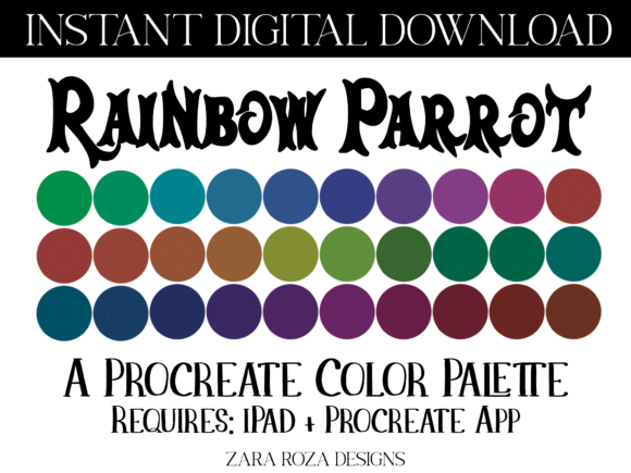 Rainbow Parrot Procreate Color Palette: A Guide to Vibrant Digital Art