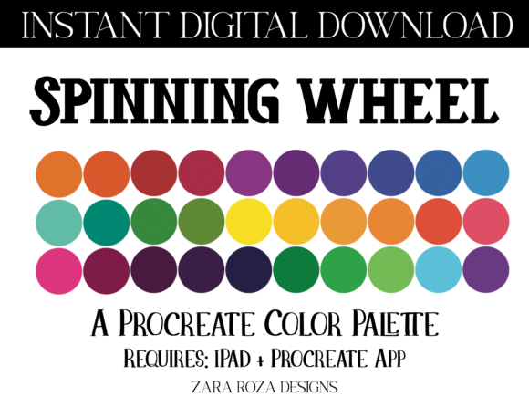 Spinning Wheel Rainbow Procreate Palette: A Vibrant Tool for Digital Artists
