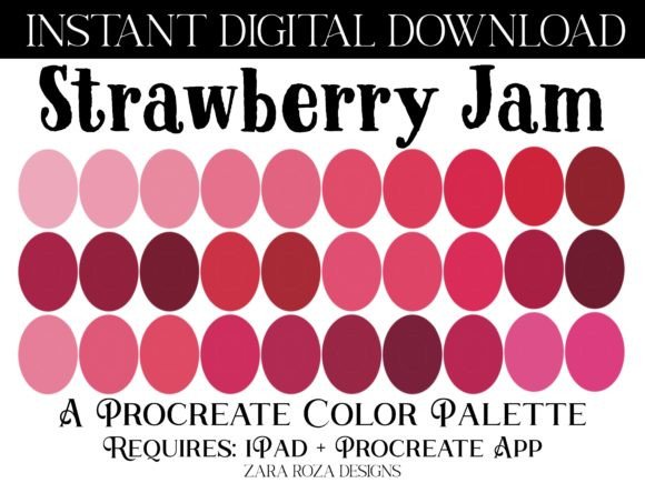 Strawberry Jam Procreate Color Palette: A Review for Digital Artists
