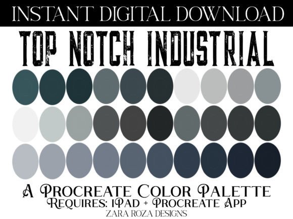 Top Notch Industrial Procreate Palette: A Steampunk and Victorian Color Tool for Digital Artists