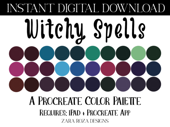 Witchy Spells Procreate Color Palette